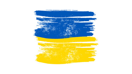 Obraz premium Ukrainian national flag in grunge style