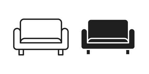 Couch icon collection. modern simple icons for web