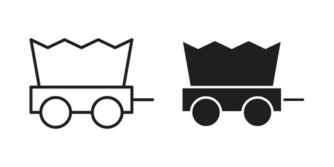 Covered wagon icon collection. modern simple icons for web © Zrobac