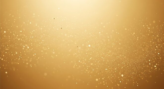 Golden background with bokeh effect and sparkling particles