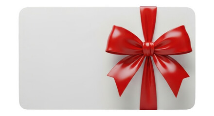 Gift card with red bow illustration for present celebration