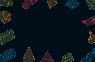 abstract background with colorful geometric shapes and dots. Ideal for presentations, technical projects, educational materials, and school-themed designs.