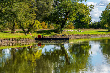 Landschaft und Natur im Gartnereich Dessau-W&ouml;rlitz, W&ouml;rlitzer Park, UNESCO Weltkulturerbe, Dessau, Sachsen Anhalt, Deutschland