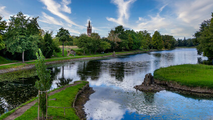 Landschaft und Natur im Gartnereich Dessau-W&ouml;rlitz, W&ouml;rlitzer Park, UNESCO Weltkulturerbe, Dessau, Sachsen Anhalt, Deutschland