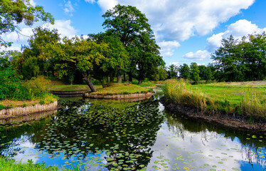 Landschaft und Natur im Gartnereich Dessau-W&ouml;rlitz, W&ouml;rlitzer Park, UNESCO Weltkulturerbe, Dessau, Sachsen Anhalt, Deutschland