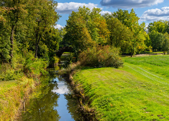 Landschaft und Natur im Gartnereich Dessau-W&ouml;rlitz, W&ouml;rlitzer Park, UNESCO Weltkulturerbe, Dessau, Sachsen Anhalt, Deutschland