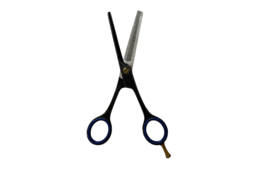 Thinning scissors for hairdressers on a transparent background