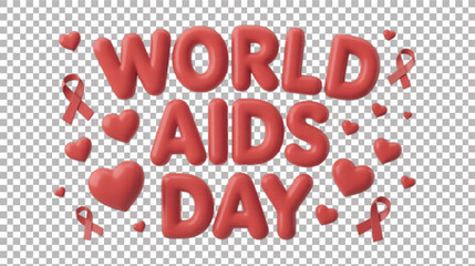 World AIDS Day Bold Icon Layout.