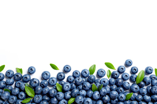 Blaubeeren vor isoliertem Hintergrund 