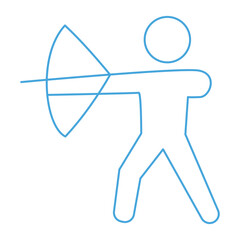 Man holding a megaphone cartoon vector icon