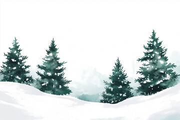 Fototapeta premium Spruce forest in the winter