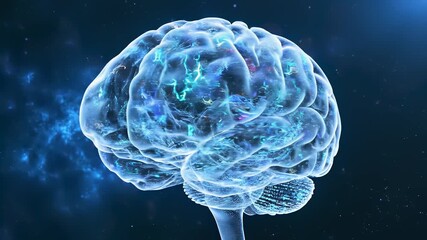 Brain abstract concept forming innovative ideas in 4K UHD visual metaphor for creativity, imagination, and intellectual curiosity perfect for educational backgrounds, innovation presentations. - Powered by Adobe