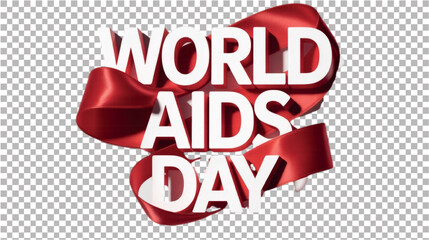 World AIDS Day Ribbon Wave Header Title.