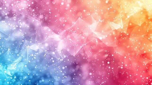 pastel light wave grid with floating energy points - Powered by Adobe