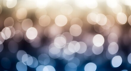 Fototapeta premium Abstract bokeh lights background with blue and gold