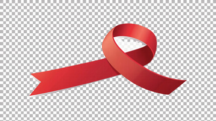 World AIDS Day Decorative Floral Ribbon Design.