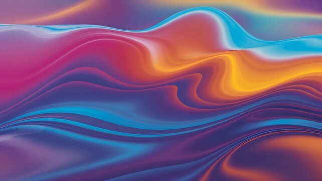 Colorful abstract background with gradient wavy lines forms smooth surface for your creative design concept and ideas of liquid shapes