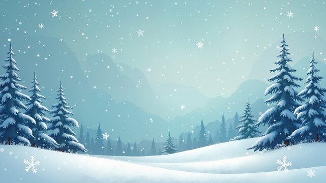 Wintry Background Design
