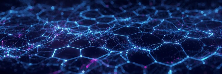 Obraz premium Stunning glowing network connections for a modern data visualization project, seamless futuristic technology for innovative designs