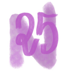 Obraz premium Imagen con texto de 25 N . Mensaje letras 25 noviembre por el día Internacional de la eliminación de la Violencia contra la Mujer. Lettering en color violeta con fondo transparente