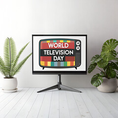 World Television Day Celebration, World Television Day Concept, Global Television Day Broadcast, Vintage TV for World Television Day, World Television Day Digital Media Theme