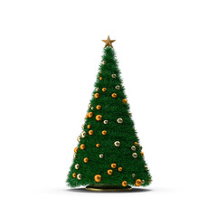 3D Christmas Tree with Transparent Background