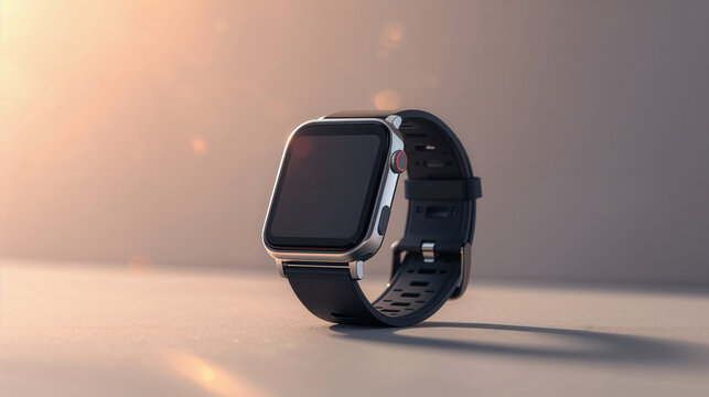 Sleek smartwatch features a minimalist design, durable band and a touchscreen display.