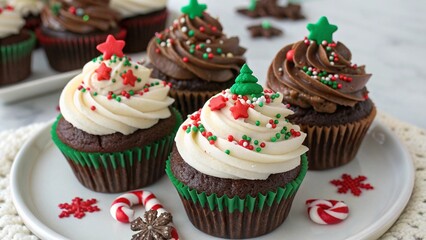 cupcake with icing and sprinkles