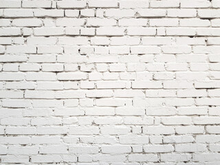 Fototapeta premium White brick wall pattern texture background.