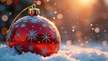 Christmas ball. 3D illustration.
