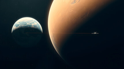 Epic Planetary Close-Up of Alien World in Outer Space