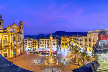Palermo Italy Overlooking Piazza San