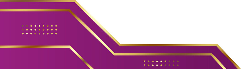 Fototapeta premium Purple and Gold Luxury Corner Border Illustration