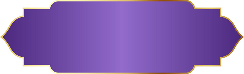 Purple and Gold Luxury Text Box Illustration