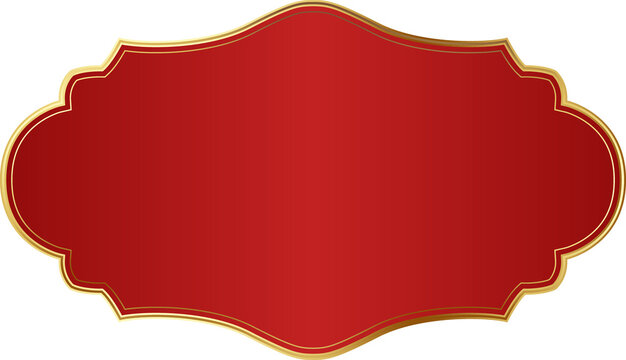 Red and Gold Luxury Text Box Illustration