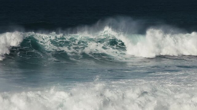 Ocean waves during a storm. Concept the power and fury of nature.