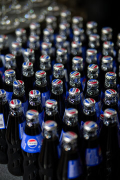 Lviv, Ukraine - 11.14.2025: Pepsi bottles