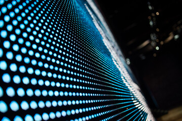 Large led projection screens. Colorful abstract background. Light show on the stage.	