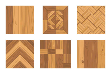 Wood grain panels set, herringbone floor, alternating planks, decorative tile patterns, oak texture boards, home renovation vector