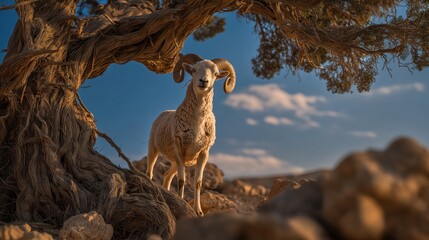 The ram of providence provided by God for the sacrifice in place of Isaac.