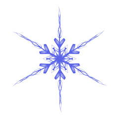 Blue snowflake design representing winter and cold atmosphere