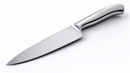 Sharp kitchen knife with stainless steel blade and sleek handle