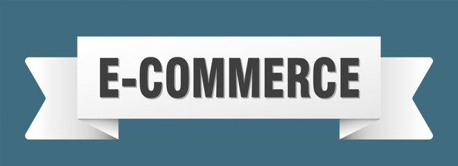 e-commerce ribbon isolated on transparent background. e-commerce ribbon