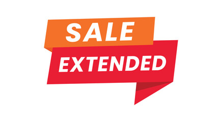 Sale Extended Sign, Poster, Vector, Banner, Label, Ribbon, Advertisement vector, illustration.