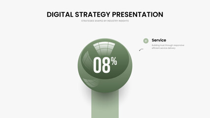 Project Plan Slide Template Vector Illustration. Visual Briefing 1 Step Infographic Slideshow Layout. Science Performance One Element Diagram Frame Design.