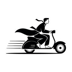Urban stylish sprint dynamics iconic logo design speedy scooter dash logo vector icon
