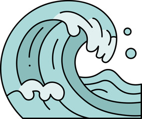 Illustration of Ocean Waves vector shape