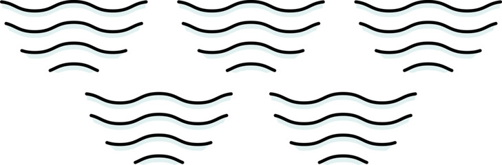 Obraz premium Illustration of Ocean Waves vector shape