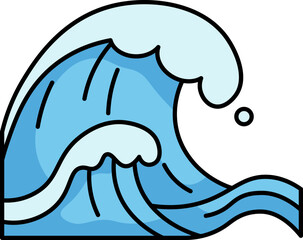 Obraz premium Illustration of Ocean Waves vector shape