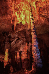 Totem Pole in Big Room at Carlsbad Caverns National Park, New Mexico